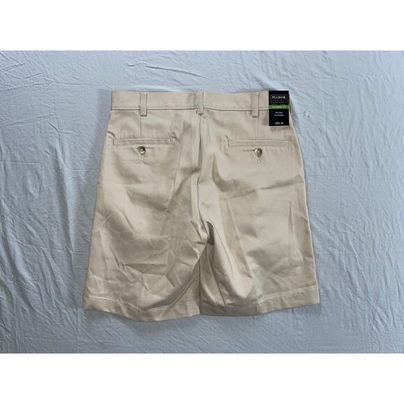Joseph A Bank Traveler Flat Front All Cotton Chino Shorts. Beige, Men's Size 30. - Picture 4 of 5
